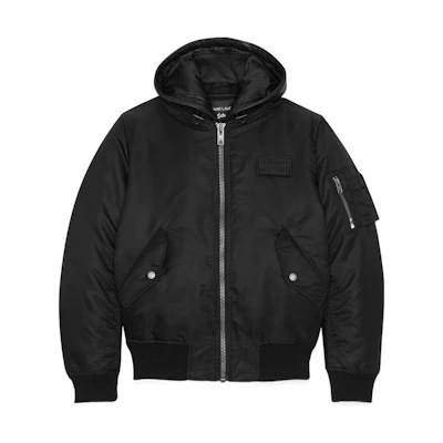 Saint Laurent Rive Droite Black Solid Flap Pocket Aviator Jacket Menswear 680378YCL531000