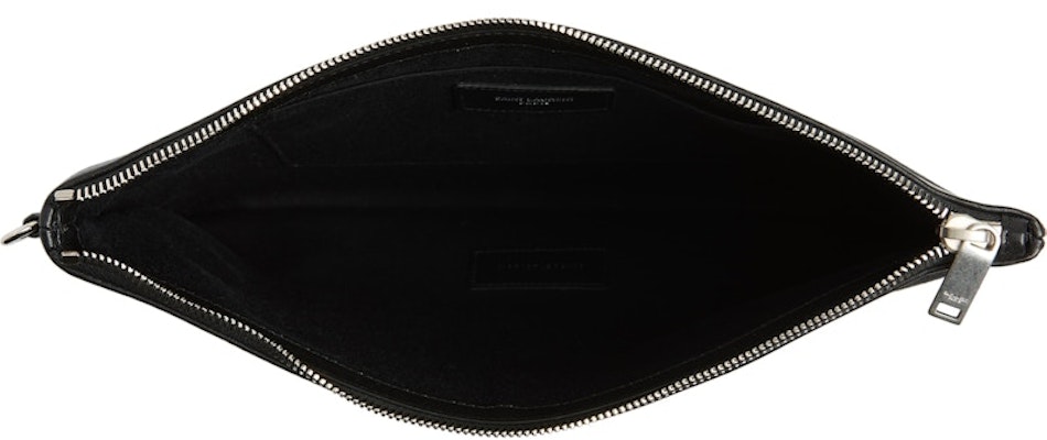 Saint Laurent Rive Gauche Canvas Pouch Black Lookbook Saint Laurent Rive Gauche Canvas Pouch Black