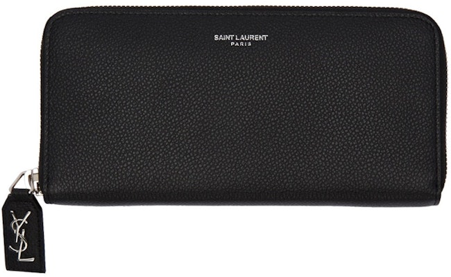 Saint Laurent Rive Gauche Continental Zip Around Wallet Grained Leather Black Buy Saint Laurent Rive Gauche Continental Zip Around Wallet Grained Leather Black