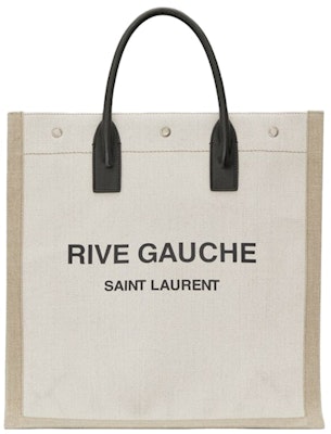 Saint Laurent Rive Gauche North/South Tote White Linen/Beige Buy Saint Laurent Rive Gauche North/South Tote White Linen/Beige