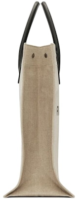Saint Laurent Rive Gauche North/South Tote White Linen/Beige Lookbook Saint Laurent Rive Gauche North/South Tote White Linen/Beige