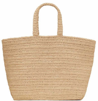 Saint Laurent Rive Gauche Supple Raffia Tote Bag Natural Lookbook Saint Laurent Rive Gauche Supple Raffia Tote Bag Natural