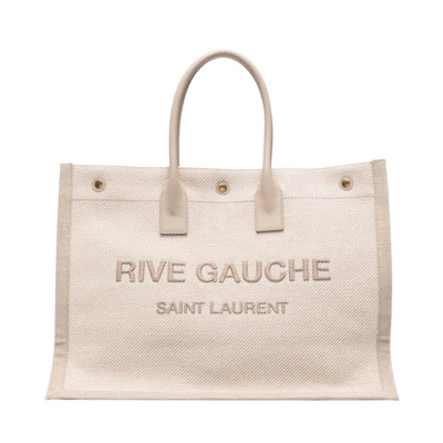 Saint Laurent Rive Gauche Tote Bag Neutrals