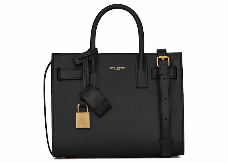 Saint Laurent Sac De Jour Nano In Smooth Leather Black