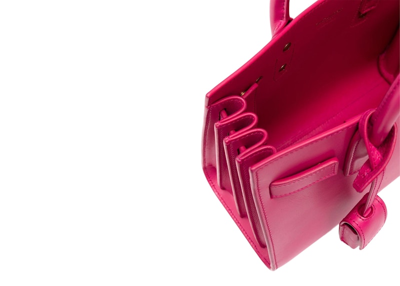 Lookbook Beg Tangan Nano Saint Laurent Sac de Jour Fuchsia