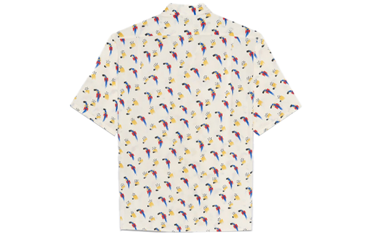 Lookbook 聖羅蘭鯊魚印花短袖襯衫 男款 米白色 531956Y2D369747