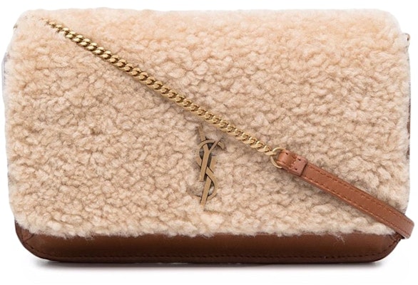 Saint Laurent Shearling Monogram Phone Holder Bag Tan/Beige Buy Saint Laurent Shearling Monogram Phone Holder Bag Tan/Beige