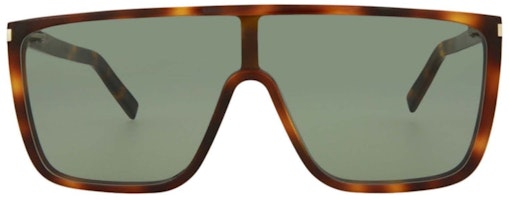 Saint Laurent Shield-Frame Acetate Sunglasses Havana/Green (SL364MASKA-30008960-002-20357) Saint Laurent Shield-Frame Acetate Sunglasses Havana/Green (SL364MASKA-30008960-002-20357)