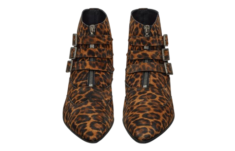 Lookbook Saint Laurent Stiefelette ''Leopardenmuster Braun'' 6872391FL002198