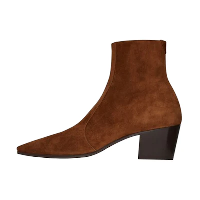 Saint Laurent Short Boots 'Dark Brown Leather'