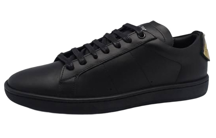 Lookbook Saint Laurent Baskets Court Classic SL/01 Bas ''Noir Or'' Lèvres Signature 485275-EXV60-8069