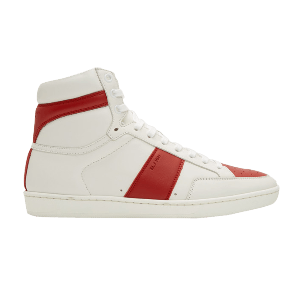 Saint Laurent Signature Court Classic SL/10H High Top Sneaker 'White Red' 418026-0M5S0-9578