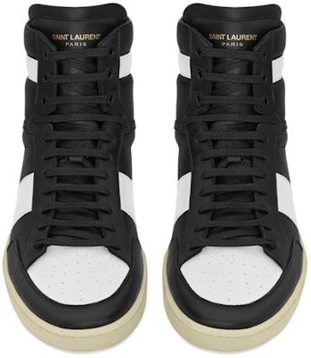 Sepatu Tinggi Saint Laurent Signature Court Classic SL/10H 'Hitam Putih' 345416-AQI10-1090 Shop Sepatu Tinggi Saint Laurent Signature Court Classic SL/10H 'Hitam Putih' 345416-AQI10-1090
