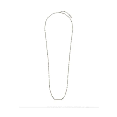 SAINT LAURENT Silver Metal Necklace for Men with Patchwork Design. 777766Y15268162