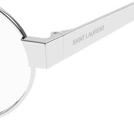 SAINT LAURENT Kacamata Optik Oval Silver Unisex Frame Metal dengan Logo. 26245224 Shop SAINT LAURENT Kacamata Optik Oval Silver Unisex Frame Metal dengan Logo. 26245224