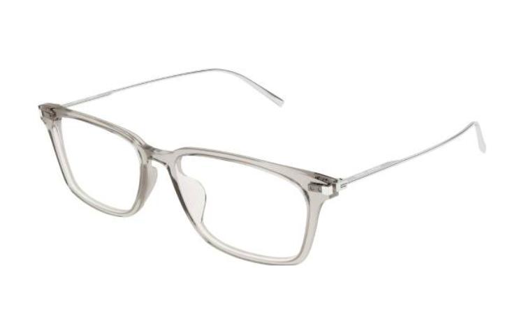 SAINT LAURENT Silver Rectangular Optical Glasses for Men - Metal & Acetate Frames SL625003