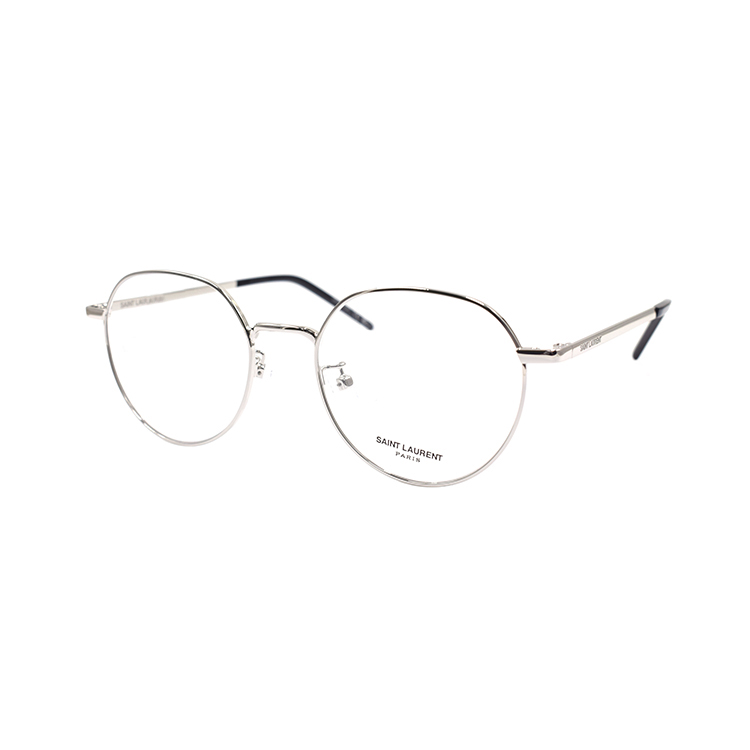 SAINT LAURENT Silver Unisex Vintage Round Alloy Optical Glasses. SL647F-002