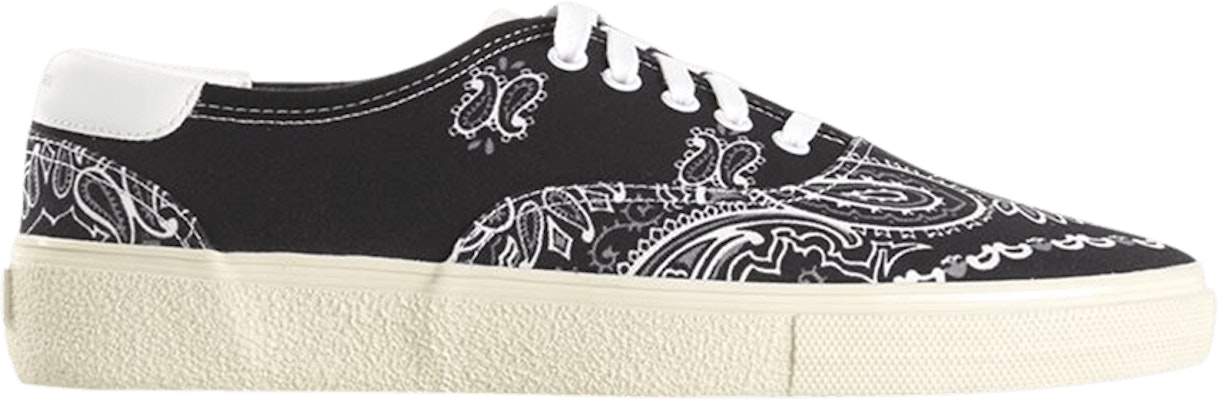 Saint Laurent Skate Lace Up Sneaker Black Bandana 340249 GMO00