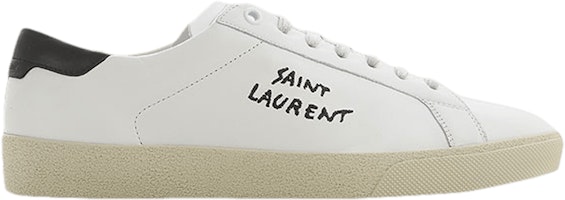 Saint Laurent SL-06 Court Leather 2020 'White Black' 610685-08G10-9061 Saint Laurent SL-06 Court Leather 2020 'White Black' 610685-08G10-9061