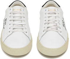 SAINT LAURENT聖羅蘭 SL/06 Court 刺繡低筒 時尚板鞋 男款 白色 做舊版 Lookbook SAINT LAURENT聖羅蘭 SL/06 Court 刺繡低筒 時尚板鞋 男款 白色 做舊版