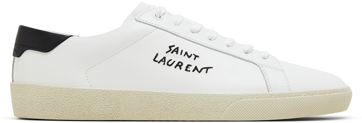 Saint Laurent SL-06 Court Leather 2023 'White Black' 610685-AABEE-9061 Buy Saint Laurent SL-06 Court Leather 2023 'White Black' 610685-AABEE-9061