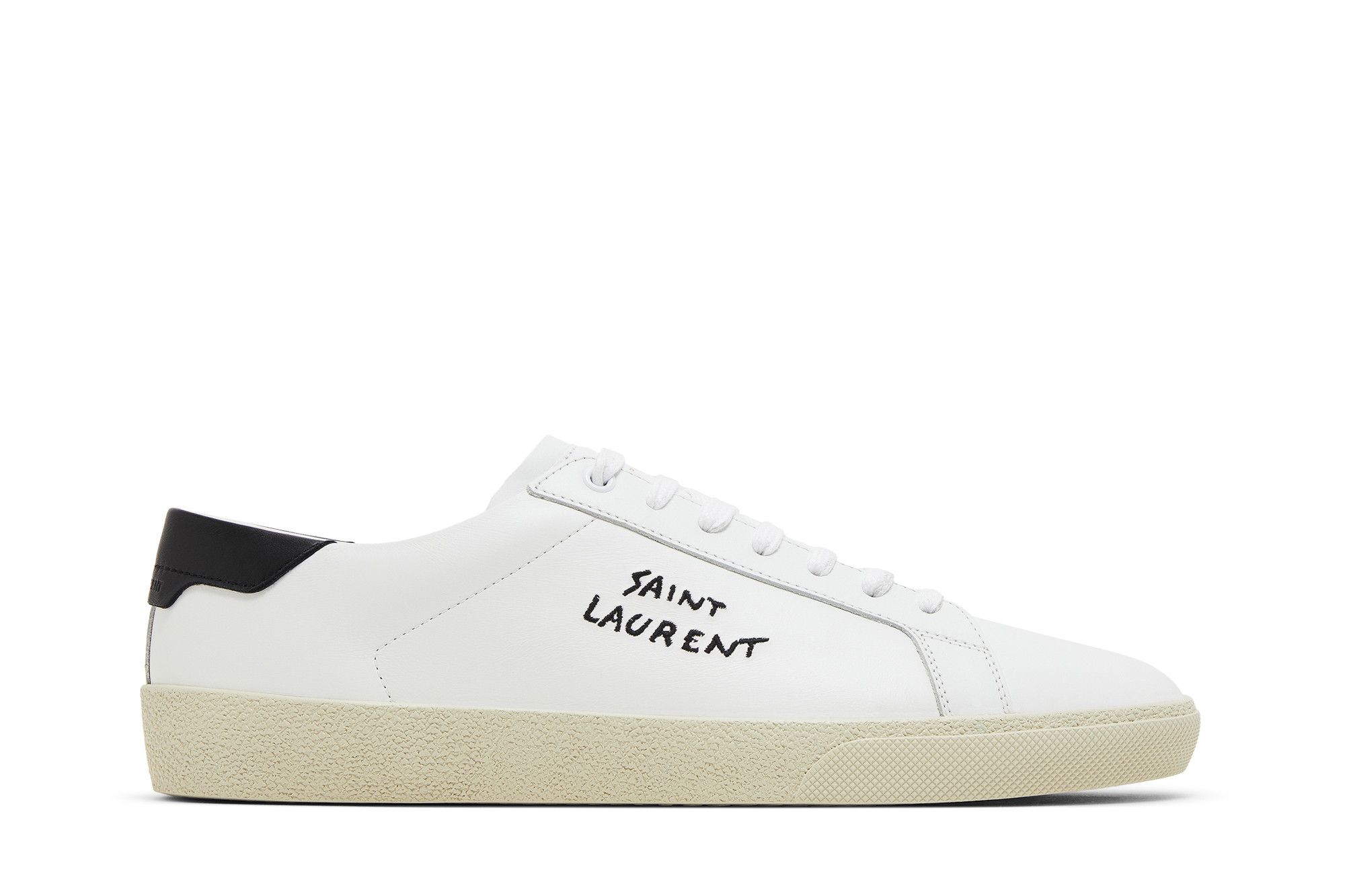 Saint Laurent SL-06 Court Leather 2023 'White Black' 610685-AABEE-9061