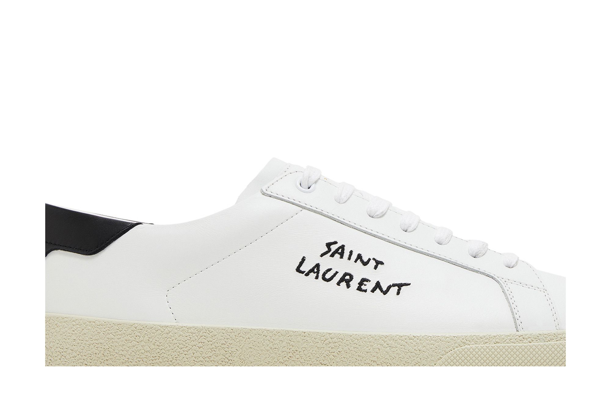 Order Saint Laurent SL-06 Court Leder 2023 ''Weiß Schwarz'' 610685-AABEE-9061