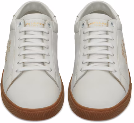 Saint Laurent SL-06 Court Leather 'Optic White Gum' 610685-00N00-9030 Shop Saint Laurent SL-06 Court Leather 'Optic White Gum' 610685-00N00-9030