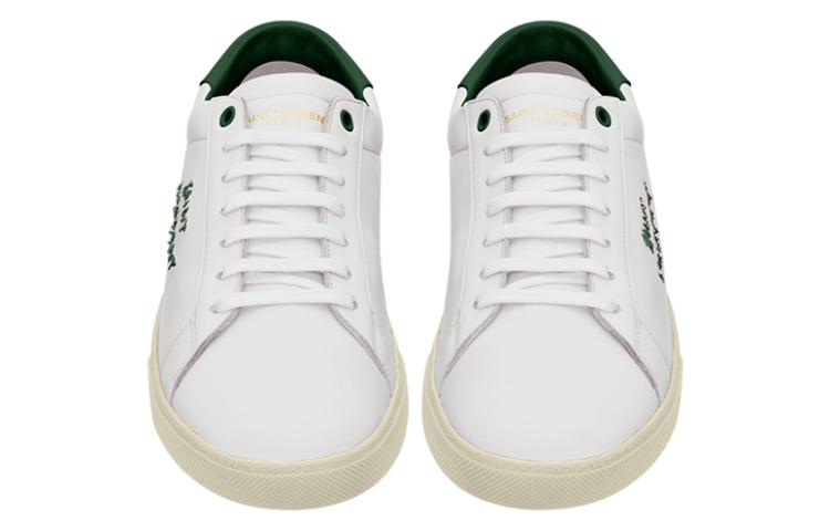 Shop サンローラン SL-06 コート レザー ''ホワイト ダークバジル'' 610685-00NI0-9041