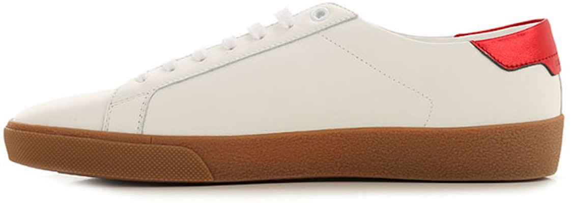 Saint Laurent SL-06 Court Leather 'White Red' 610685-0ZS70-9967 Buy Saint Laurent SL-06 Court Leather 'White Red' 610685-0ZS70-9967