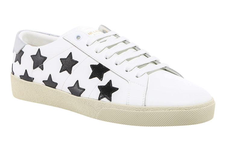 Shop Saint Laurent SL-06 California Métallique Basses ''Étoiles Noires'' 421572-0MP20-9084