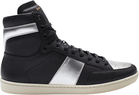 Saint Laurent SL-10 High 'Hitam Perak' Sneakers 345416-AQ900-1054 Buy Saint Laurent SL-10 High 'Hitam Perak' Sneakers 345416-AQ900-1054