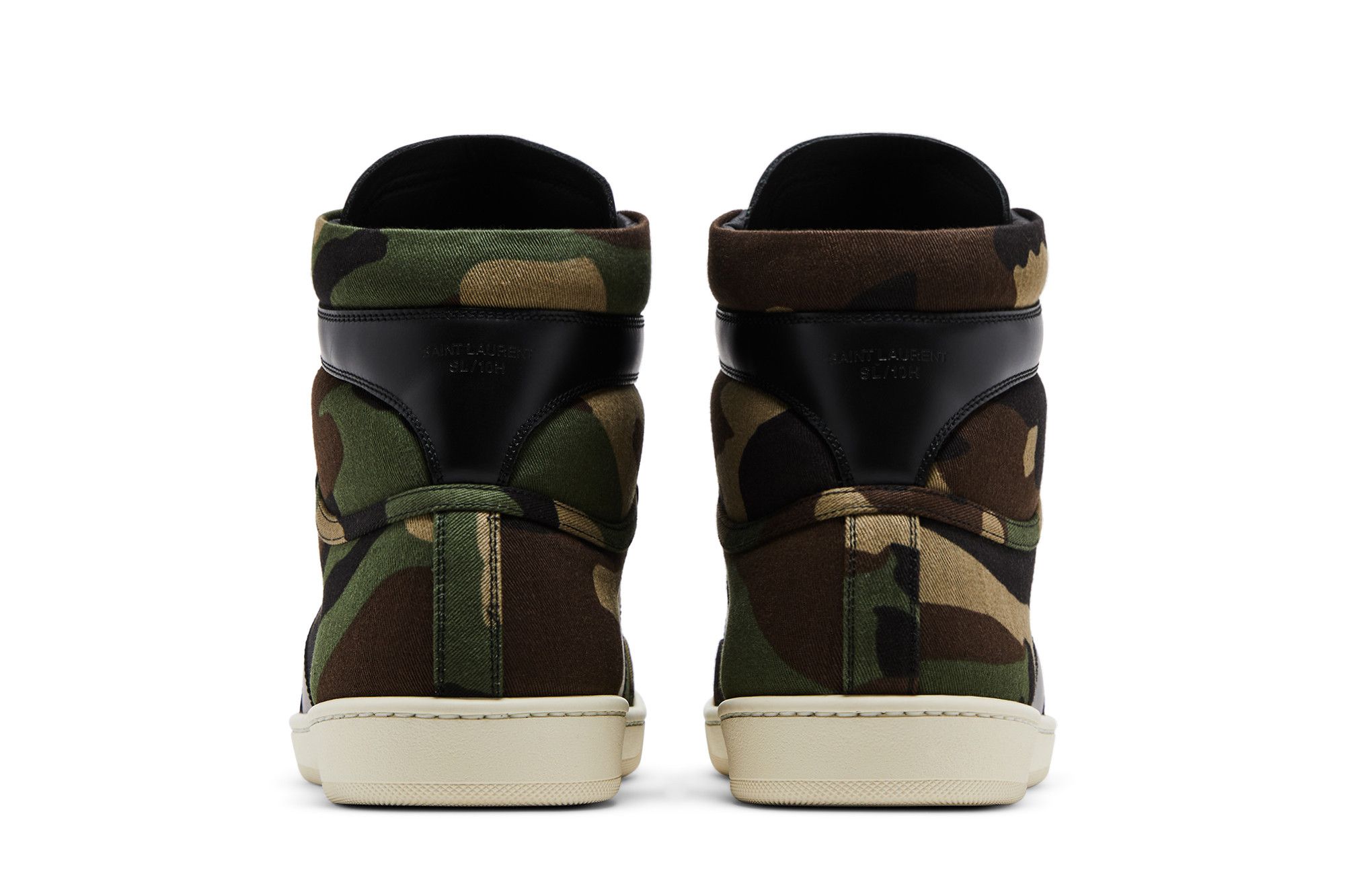 Details for Saint Laurent SL-10 Military High ''Camouflage Kaki''. 458856-GL010-3071