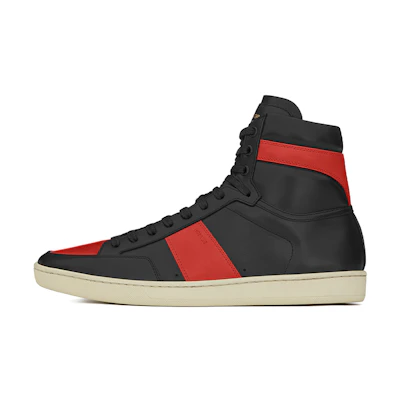 Saint Laurent SL-10H High Top Sneaker 'Black Red'