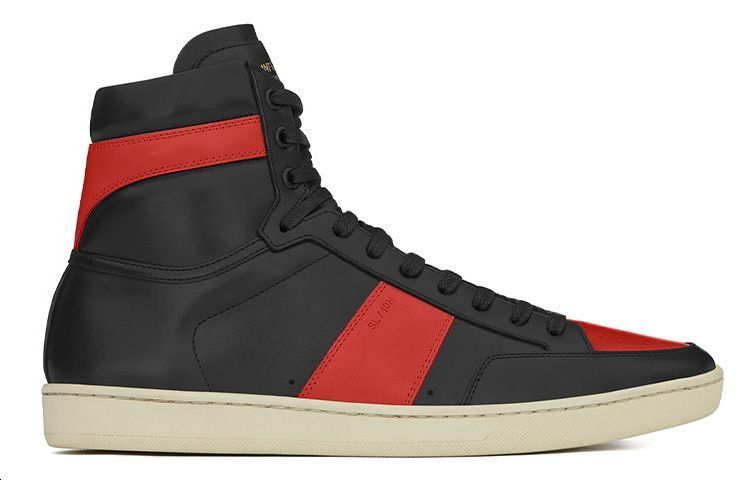 Order 圣罗兰 SL-10H 高帮运动鞋 '黑红' 418026-0MP30-1074