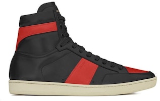 생 로랑 SL-10H 하이탑 스니커즈 (블랙/레드) 418026-0MP30-1074 Order 생 로랑 SL-10H 하이탑 스니커즈 (블랙/레드) 418026-0MP30-1074