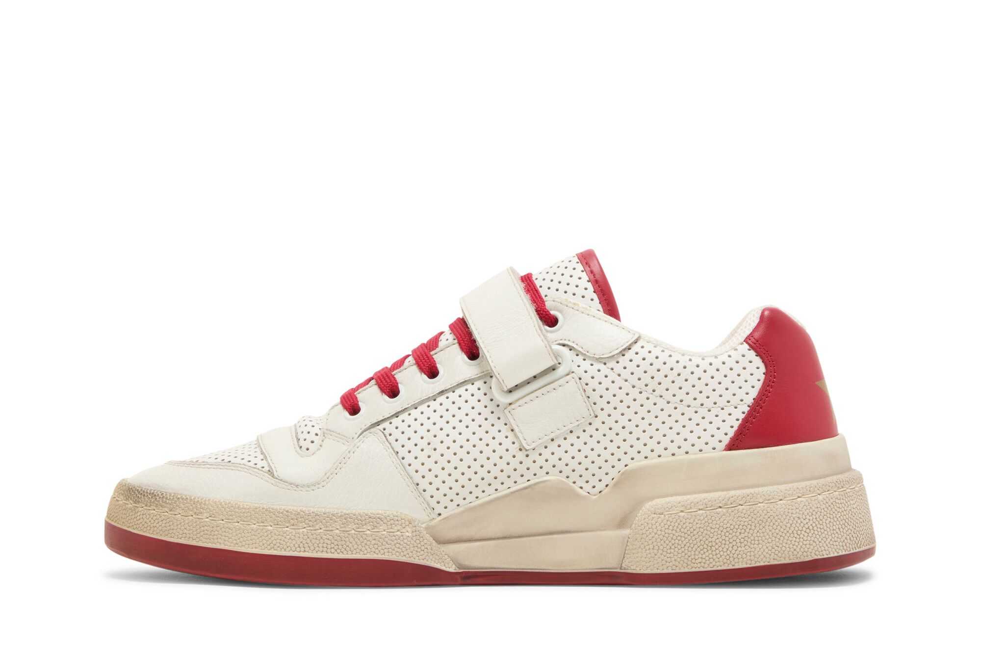 Lookbook Saint Laurent SL-24 ''Weiß Rot'' Sneakers 557624-04L20-9490