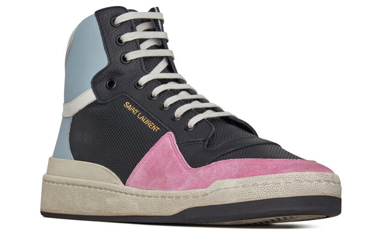 Lookbook Saint Laurent SL-24 Mid ''Schwarz Rosa Blau'' 610618-2R430-6050