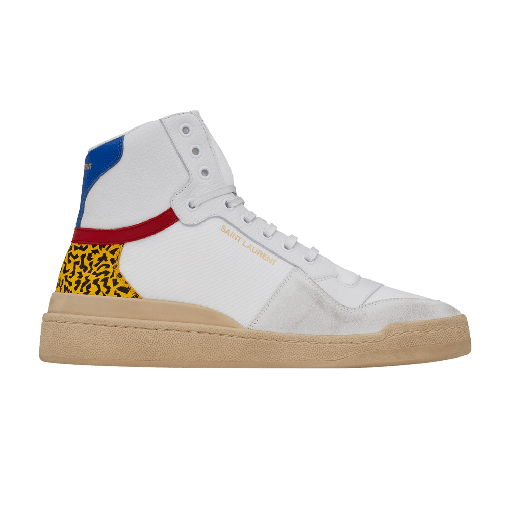 Saint Laurent SL-24 Mid 'White Leopard' 669430-12N40-4062