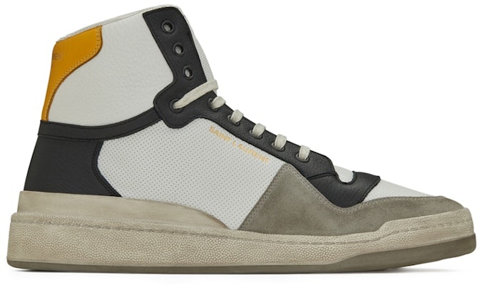 SAINT LAURENT SL24 休閒板鞋 灰黑黃 復古款 Buy SAINT LAURENT SL24 休閒板鞋 灰黑黃 復古款