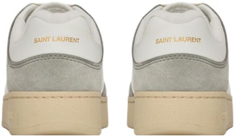 SAINT LAURENT聖羅蘭 皮革 休閒百搭 低筒 帆布鞋 男款 白灰色 Shop SAINT LAURENT聖羅蘭 皮革 休閒百搭 低筒 帆布鞋 男款 白灰色