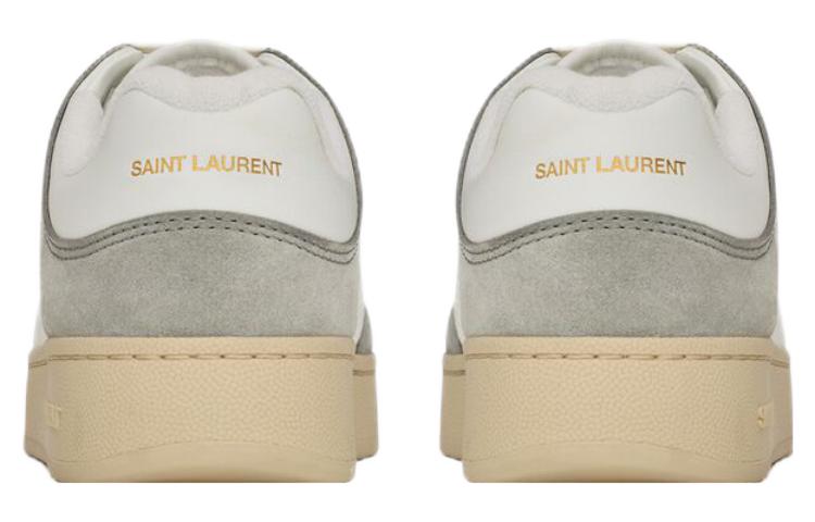 Purchase SAINT LAURENT聖羅蘭 皮革 休閒百搭 低筒 帆布鞋 男款 白灰色