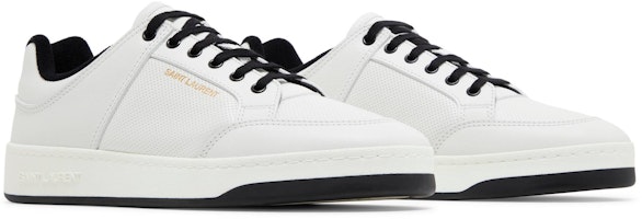 SAINT LAURENT聖羅蘭 SL/61 皮革 粒面低筒 時尚板鞋 白色 Cheap SAINT LAURENT聖羅蘭 SL/61 皮革 粒面低筒 時尚板鞋 白色