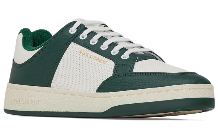 Order Saint Laurent SL-61 Rendah 'Putih Hijau Gelap' 713600-AAAWR-6379