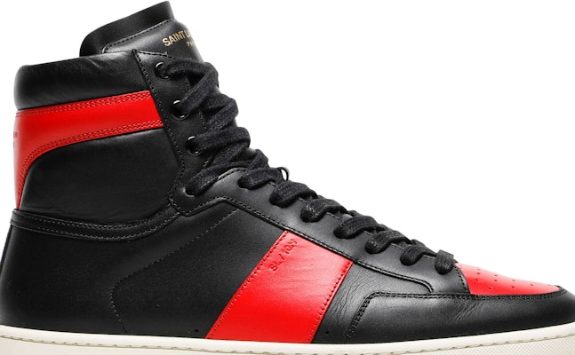 Saint Laurent SL-10H High Top Sneaker 'Black Red' 418026-0MP30-1074 Order Saint Laurent SL-10H High Top Sneaker 'Black Red' 418026-0MP30-1074