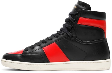 聖羅蘭 SL-10H 高筒運動鞋 '黑紅' 418026-0MP30-1074 Lookbook 聖羅蘭 SL-10H 高筒運動鞋 '黑紅' 418026-0MP30-1074