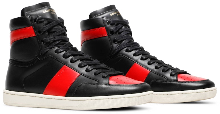 Saint Laurent SL-10H High Top Sneaker 'Black Red' 418026-0MP30-1074 Details for Saint Laurent SL-10H High Top Sneaker 'Black Red' 418026-0MP30-1074