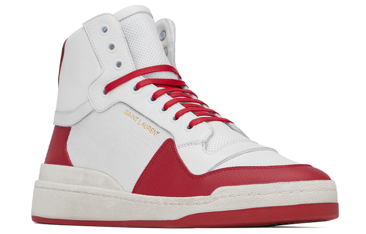 Lookbook Saint Laurent SL/24 High 'Blanco Rojo Desgastado' 61061800NH09068