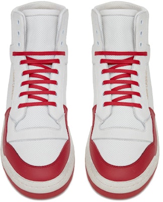 Saint Laurent SL/24 High 'Blanco Rojo Desgastado' 61061800NH09068 Shop Saint Laurent SL/24 High 'Blanco Rojo Desgastado' 61061800NH09068