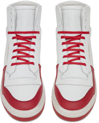 Saint Laurent SL/24 High 'Blanco Rojo Desgastado' 61061800NH09068 Shop Saint Laurent SL/24 High 'Blanco Rojo Desgastado' 61061800NH09068